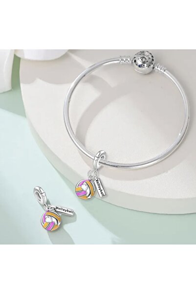 FloresDeCarnaval Voleybol Aşkı- Renkli Zirkon Voleybol Topu Charm