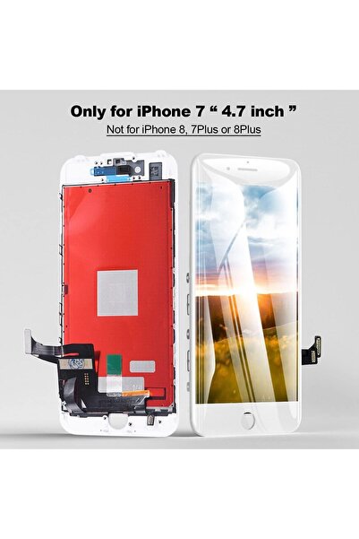 EFAITHFIX LCD Display for Iphone 7, White - CN