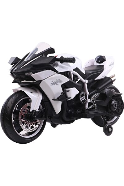 NOVOKIDS NOVOKIDS™ Ninja Premium Motocross Battery-Powered Electric Motorcycle for Kids, White