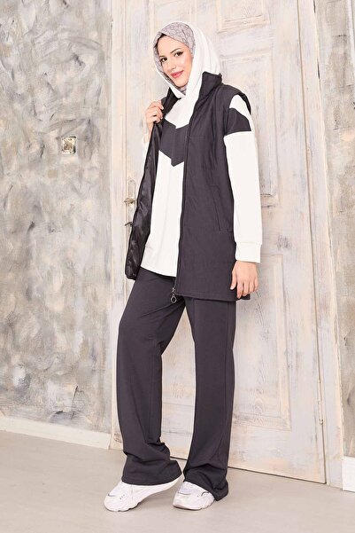 EBRUTESETTÜR Vest Sweat Pants Triple Set