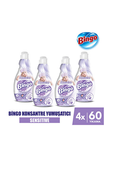 Bingo soft Konsantre Çamaşır Yumuşatıcısı Sensitive 1440 ml x 4 Adet