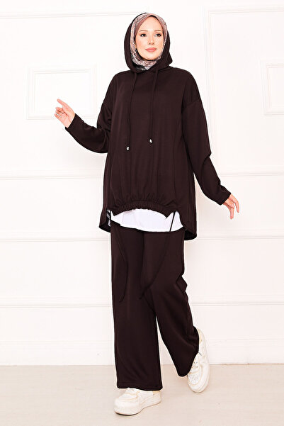 EBRUTESETTÜR بغطاء رأس طقم ناعم مع تفاصيل مطاطية في الأمام