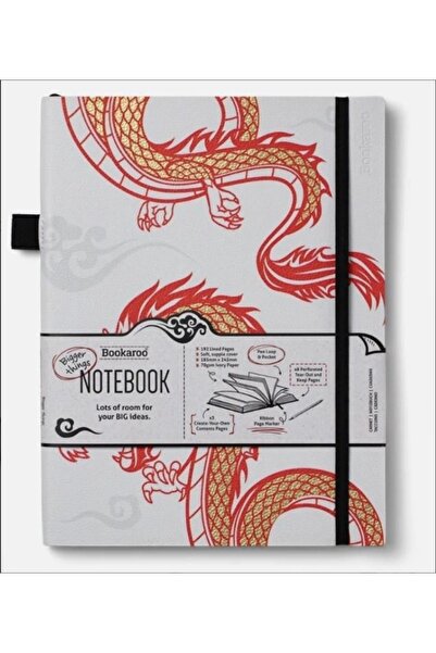 İF Bookaroo Bigger Things Notebook Journal Çizgili Defter - Warrior Dragon