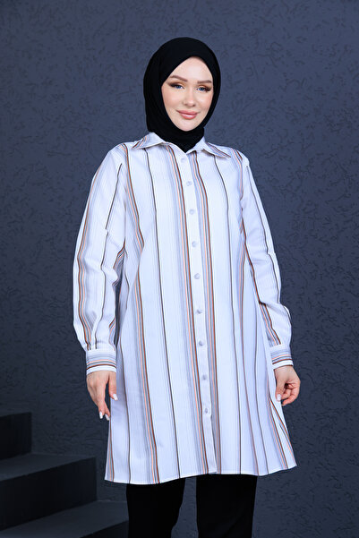 FİDEY Striped Gabardine Tunic