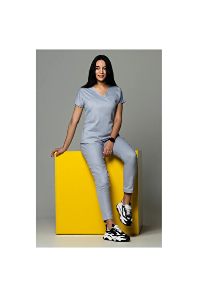 OEM Women's FLEXI COTTON STRETCH Medical Suit, Silver