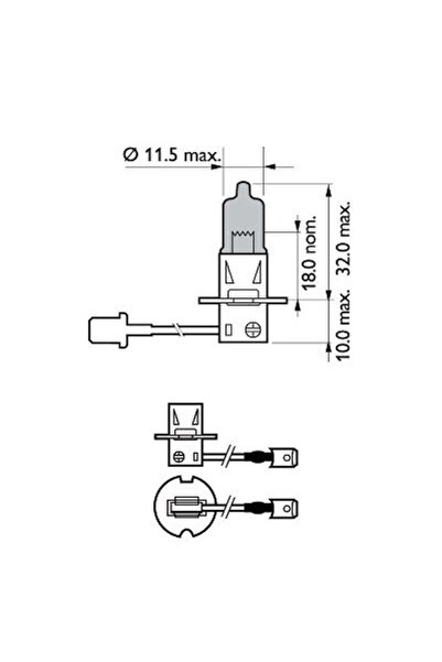 Philips BULB PROJECTOR H3 12V WHITE VISION ULTRA (blister)
