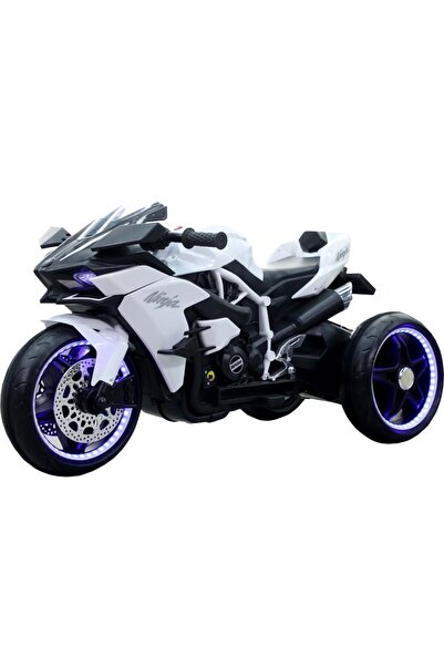 NOVOKIDS NOVOKIDS™ Ninja Trio Motocross Battery-Powered Electric Motorcycle for Kids, White