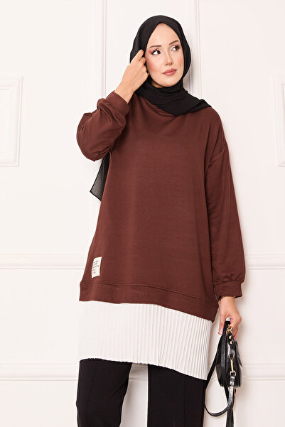 EBRUTESETTÜR Pleated Skirt Paneled Casual Tunic