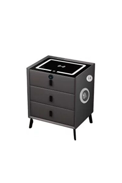 victiny Smart bedside table with wireless charging, LED lighting, Bluetooth speaker, USB and Type-C port –