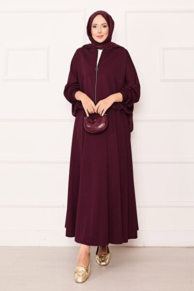 EBRUTESETTÜR Zippered Bomber Jacket Skirt Set