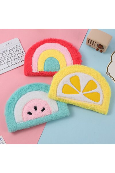 nesever store Plush Notebook, Lined and Watermelon 80 Sheets, Blue, 21X14