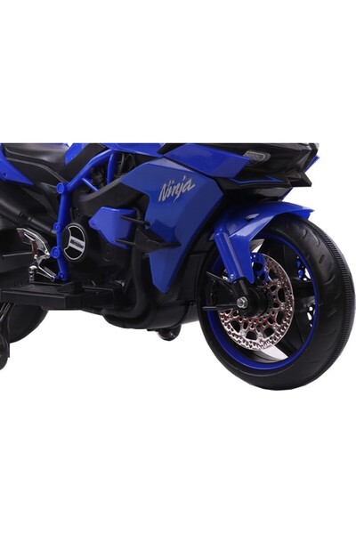 NOVOKIDS NOVOKIDS™ Ninja Premium Motocross Battery-Powered Electric Motorcycle for Kids, Blue