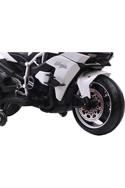 NOVOKIDS NOVOKIDS™ Ninja Premium Motocross Battery-Powered Electric Motorcycle for Kids, White