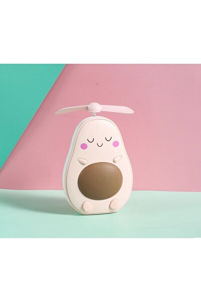 nesever store Avokado Işıklı El Aynası Ve Mini Fan, 12x7