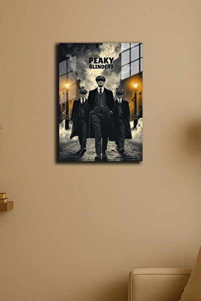 EABASKI Poster metalic "Peaky Blinders" cu imprimeu , Tablou cadou 30x40 cm