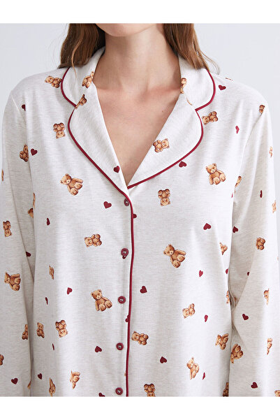 LC Waikiki Özmarka Yeni Sezon Gömlek Yaka Hamile Pijama Takımı