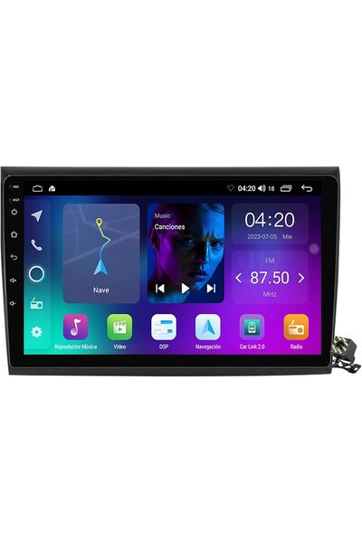 podofo Navigation Fiat Bravo (2007-2016) with Android, 2GB RAM, 32GB ROM, 9" Touchscreen Screen, Wireless CarPl