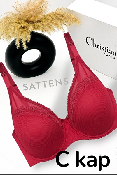 SATTENS Aysemin Plus Size Underwire Support Bra C Cup Unpadded