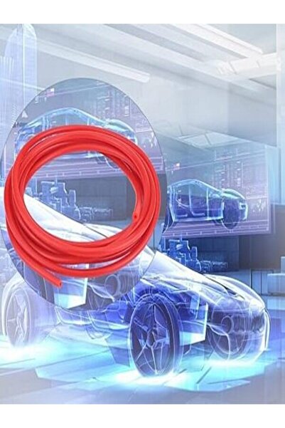 OTOVADİM 6mm Silikon Turbo Hortumu Cam Suyu Hava Hortumu Kırmızı (Yanmaz,Yüksek Isıya Dayanımlı,Şık Tasarım)