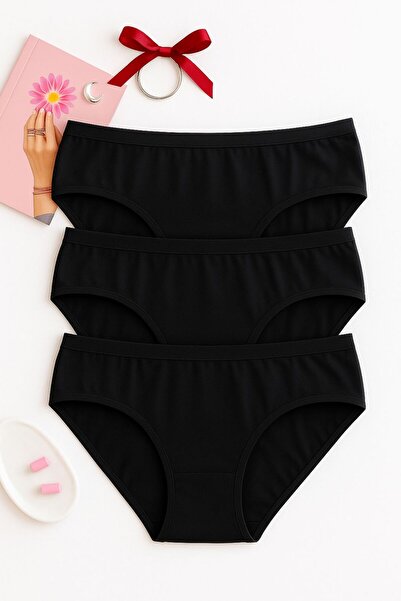 ExLove Set de 3 chiloți Bato din bumbac pentru femei - țesătură confortabilă ...