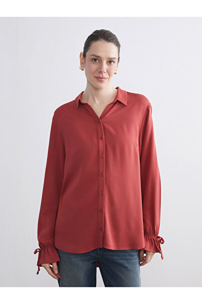 LC Waikiki Brown Plus Size Women's Shirt