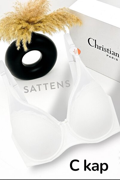 SATTENS Σουτιέν AYSEMIN μεγάλου μεγέθους με ενδιάμεσο στήριγμα, μεγέθους C, χωρίς επένδυση