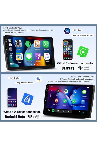 podofo Navigation Ford Fiesta 2002-2008 Dedicated, 4 GB Ram 64 GB Rom OctaCore, Wireless Carplay & Android au