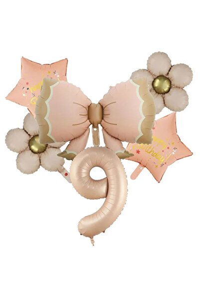 DÜVENCİ TİCARET مجموعة من 6 بالونات عيد ميلاد على شكل نجمة من رقائق الفويل