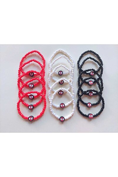 REN AKSESUAR Örümcek Adamlı Çocuk Bileklik Doğumgünü,Karne,Kreş,Anaokulu 15 adet