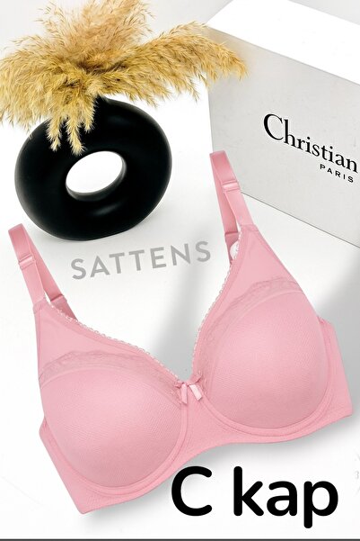 SATTENS Σουτιέν AYSEMIN μεγάλου μεγέθους με ενδιάμεσο στήριγμα, μεγέθους C, χωρίς επένδυση