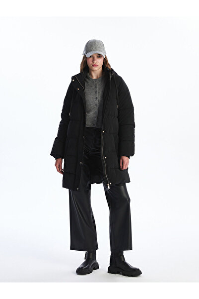 LC Waikiki Γυναικείο πουπουλένιο παλτό Özmarka New Season με κουκούλα