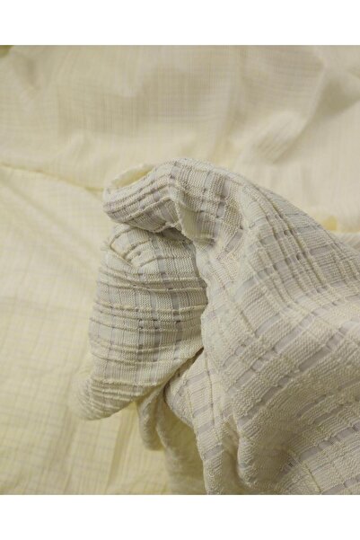 Kumaş Parça Țesătură din viscoză în culoarea galben crem (lățime 130 cm x lun...