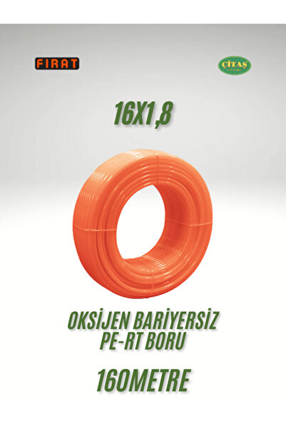 ÇİTAŞ FIRAT 160 METRE BARİYERSİZ TURUNCU YERDEN ISITMA BORUSU 16 X 1,8 PE-RT ...