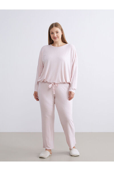 LC Waikiki Crew Neck Polka Dot Women's Pajamas Set