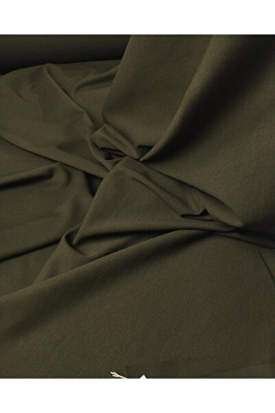 Kumaş Parça Țesătură din bumbac pieptănat interlock de culoare kaki (lățime 1...