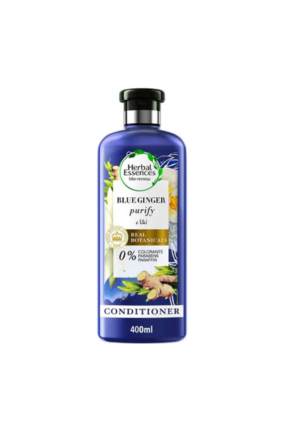 Herbal هيربل ايسنسز بلسم شعر 400 مل بيو رنيو نقاء بماء ميسيلار والزنجبيل الازرق