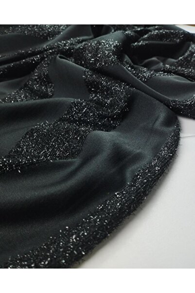 Kumaş Parça قماش منسوج باللون الأسود اللامع بعرض: 140