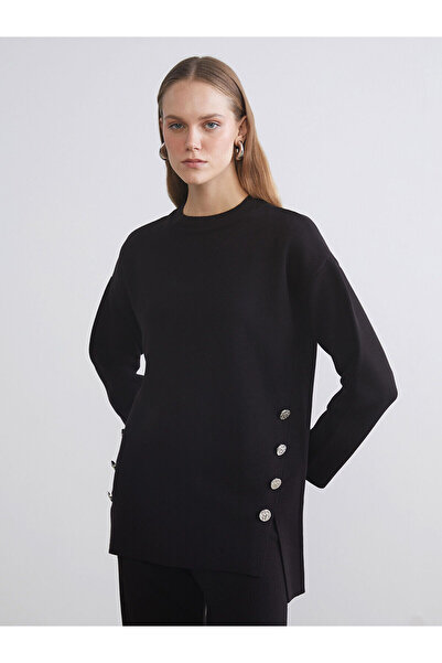 LC Waikiki İzr New Season Crew Neck Oversize Women's Knitwear Sweater