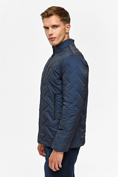 SÜVARİ Quilted Men's Coat Mn2008700486 Navy Blue
