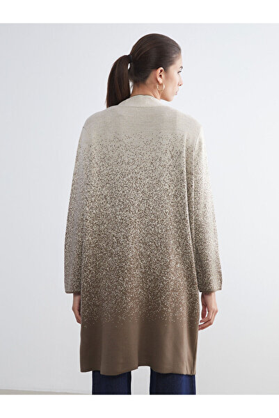 LC Waikiki Şal Yaka Desenli Kadın Triko Hırka