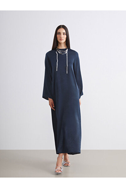 LC Waikiki OFERTE DE SEZON DE LA RMZ CLOTHING Rochie din satin bleumarin cu d...