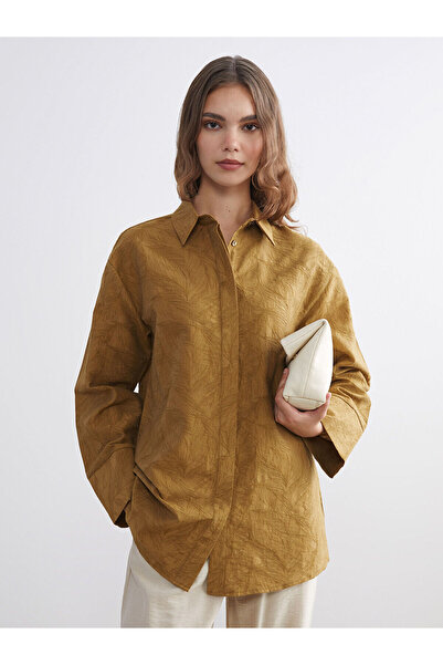 LC Waikiki Lcw Modest Green Patterned Women's Shirt Tunic with Nevavm Difference
