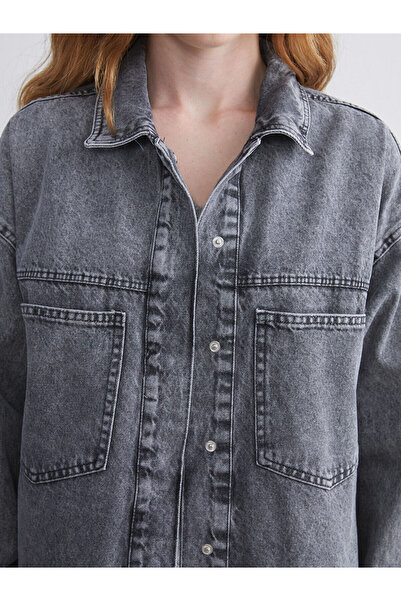 LC Waikiki İzr Yeni Sezon Kadın Jean Gömlek Ceket