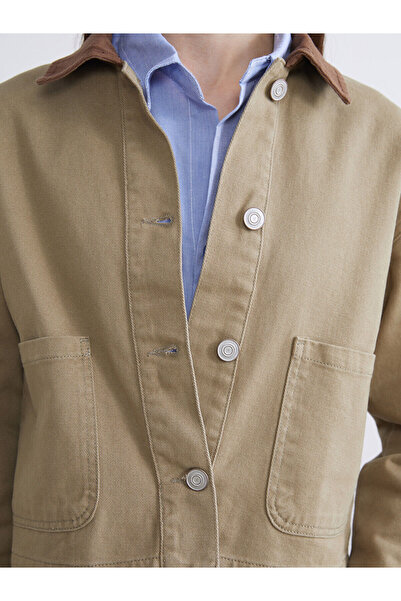 LC Waikiki Gömlek Yaka Oversize Kadın Ceket