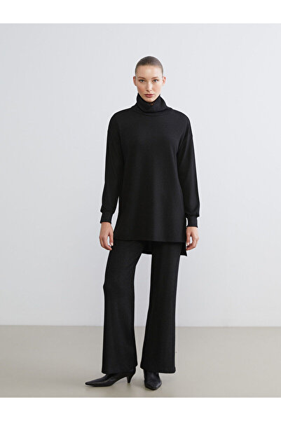 LC Waikiki Γυναικείο τουνίκ LCWAIKIKI BasicBlack Turtleneck oversized