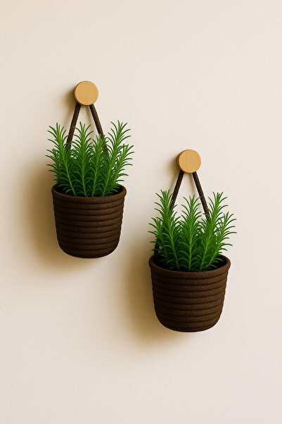 ÖRGÜM Coș Mini ghiveci decorativ pentru flori 12x10 cm PLANTELE ȘI AGATATE NU INCLUSI