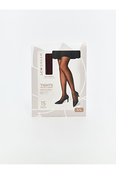 LC Waikiki Burgundy 15 Denier Matte Women's Pantyhose