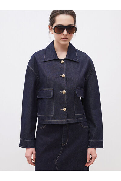 LC Waikiki سترة جينز نسائية بياقة قميص من أوزماركا للموسم الجديد