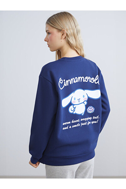 LC Waikiki Plus New Season Cinnamaroll με τύπωμα oversized Γυναικείο χοντρό φούτερ