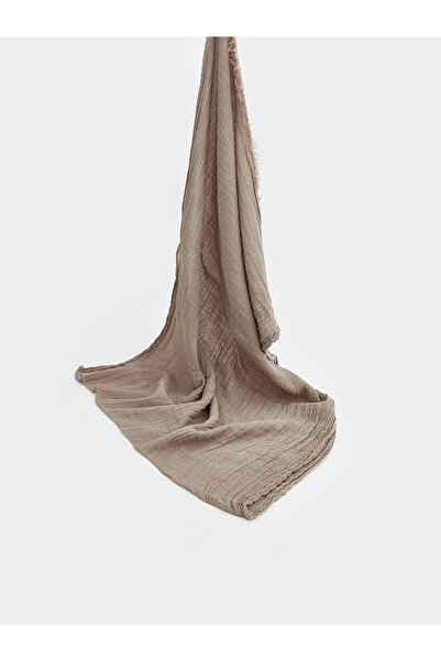 LC Waikiki Alita City Lcw Modest Brown Waffle Plain Women's Shawl with a Diff...